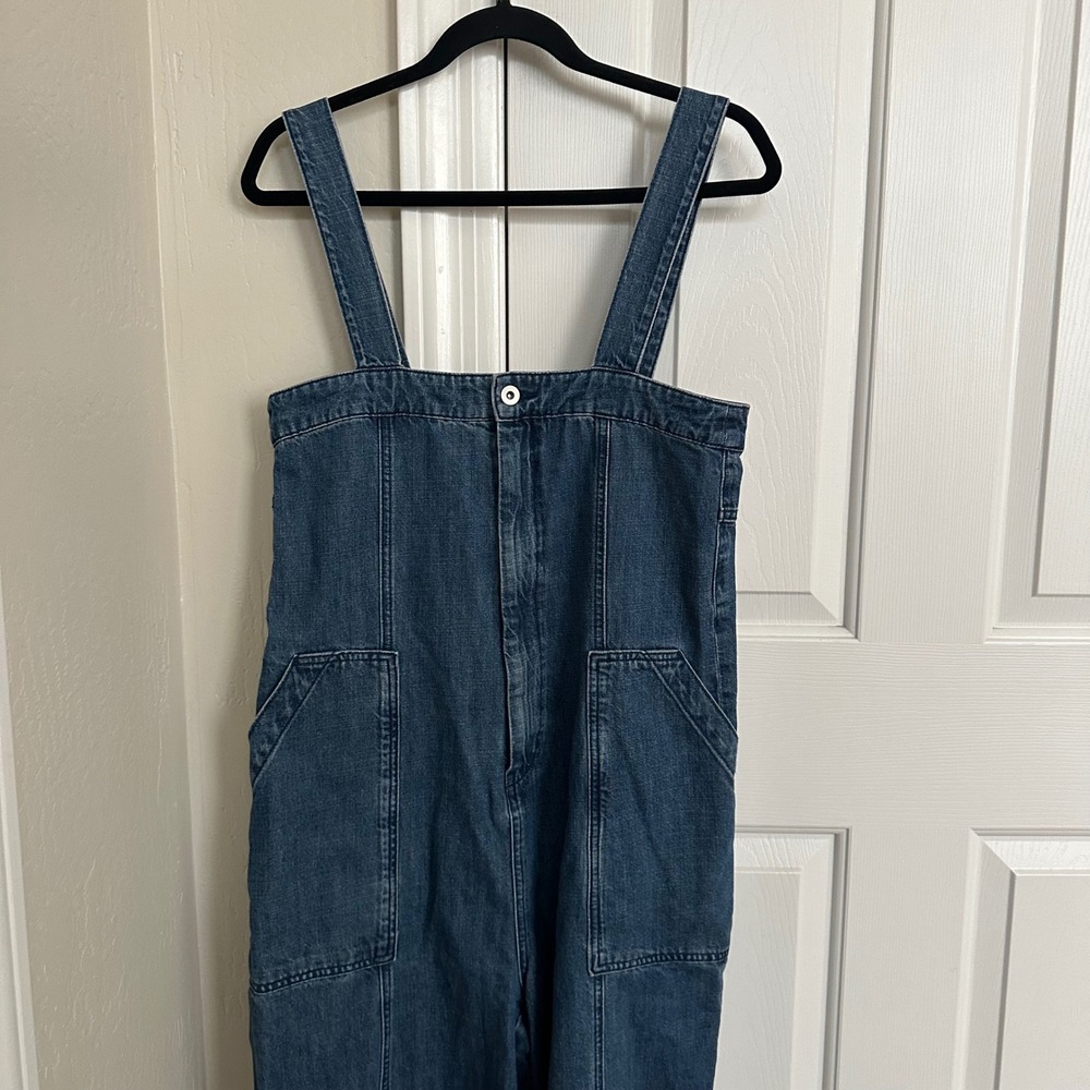 Ray BEAMS Japanese Brand Wide-Leg Denim Overalls / Jumpsuit - Picture 3 of 9